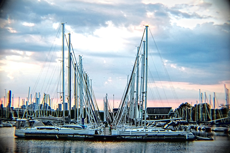 Boatyard in the evening- 01