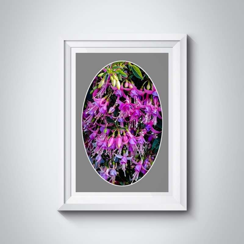 10x14 in 11x14 frame mockup - Floating style with mat border