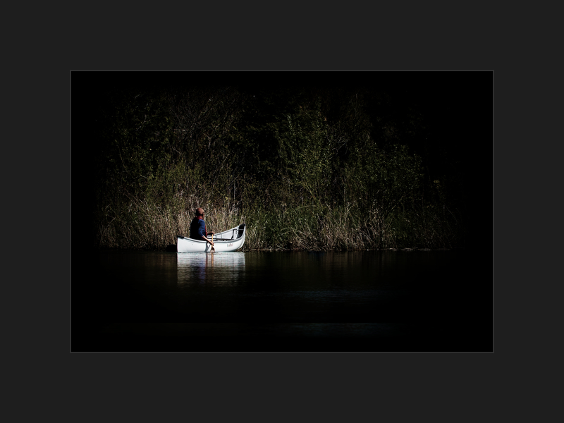 His oar rested in the water, still ready, still willing, but the water offered no direction.